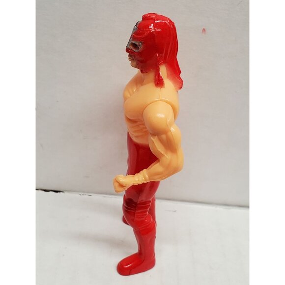 Luchador Action Figure - 5" Muscular & Masked Wrestler - Red Suit - Picture 2 of 7